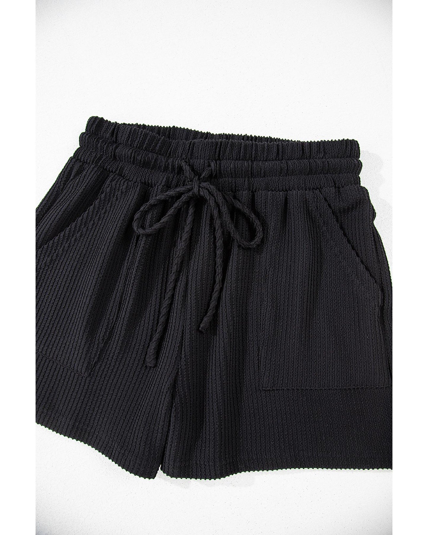 Black Corded MERRY Graphic Long Sleeve Top and Shorts Set - L