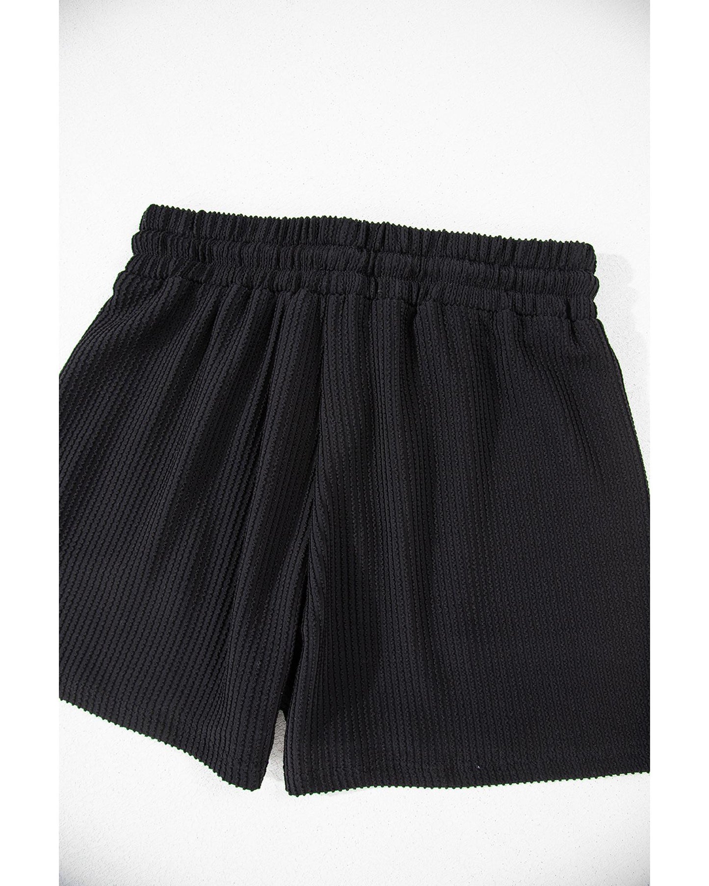 Black Corded MERRY Graphic Long Sleeve Top and Shorts Set - L