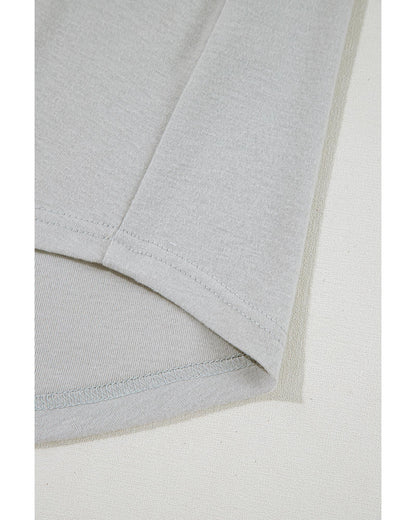 Gray 3 Pcs Crop Tank Top Shorts with Cardigan Lounge Set - M