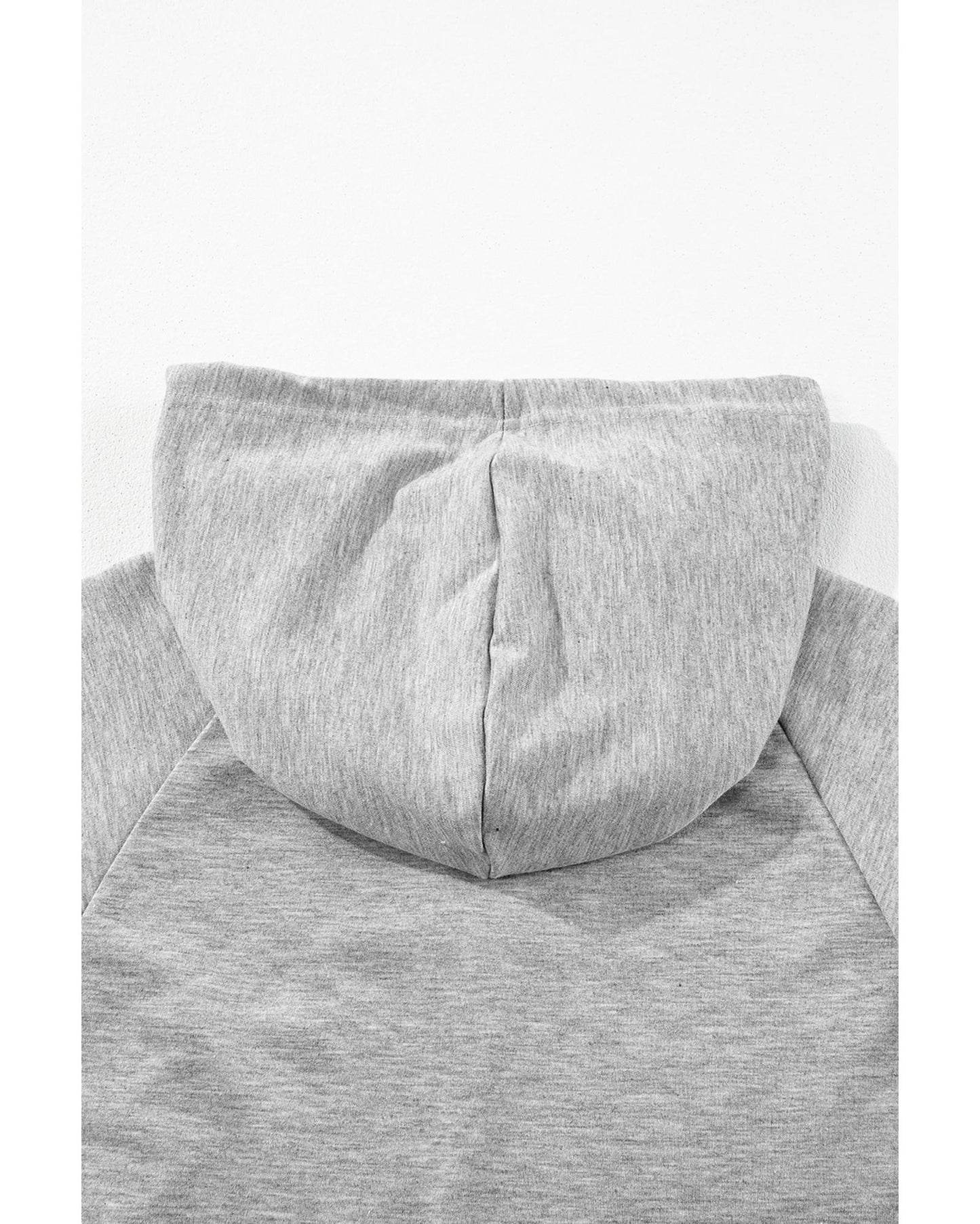 Gray Drawstring Hoodie and High Waist Pants Lounge Set - L