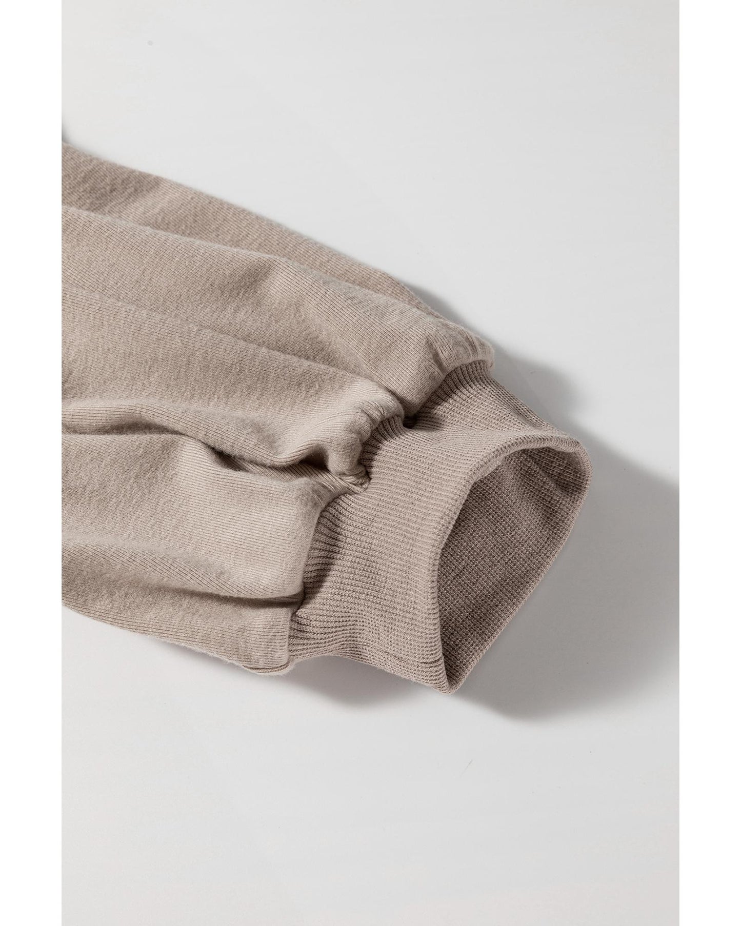 Goat Half Lantern Sleeve Solid Colour Pullover Top - S