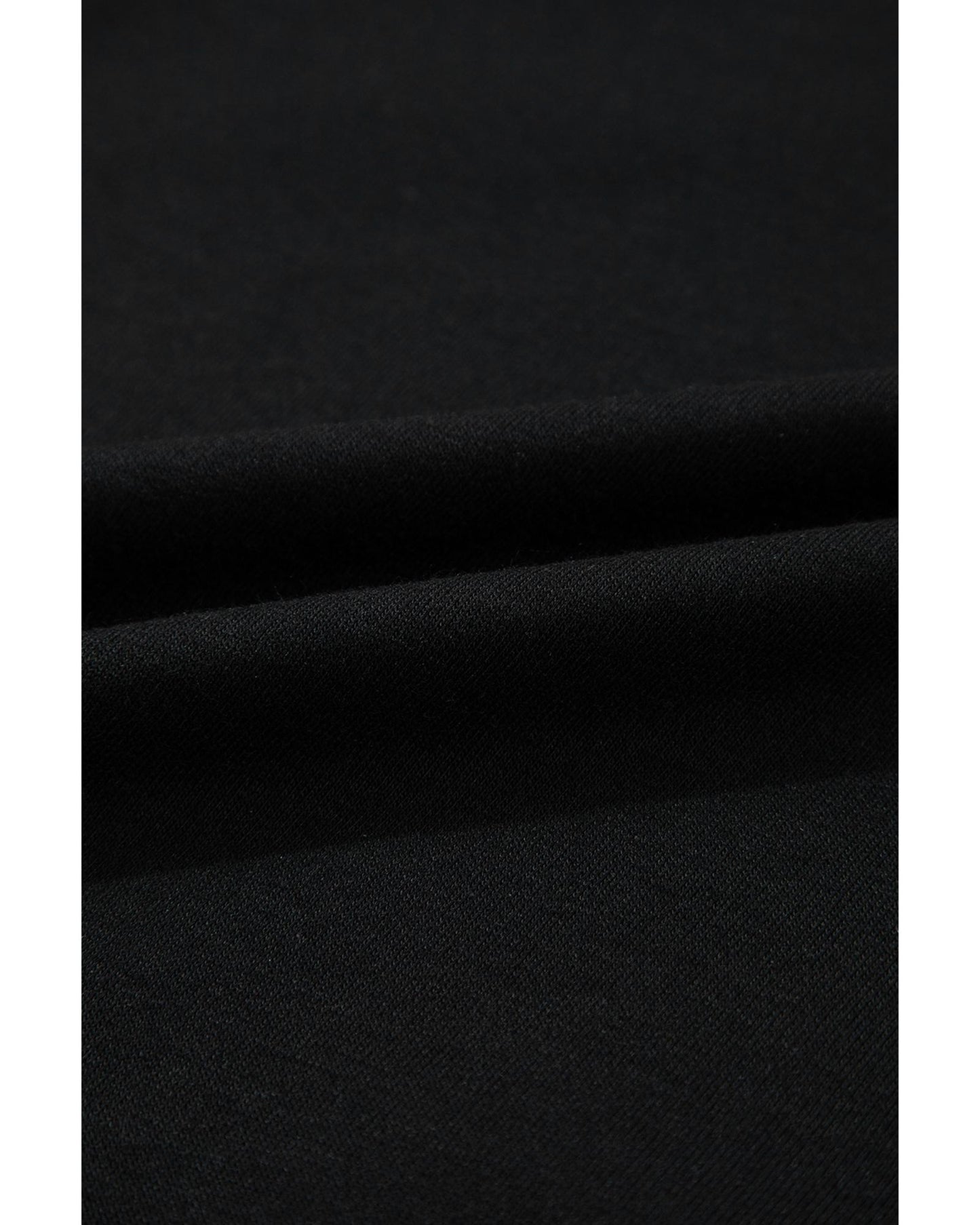 Black Contrast Stitches Detail Puffy Half Sleeve Blouse - M