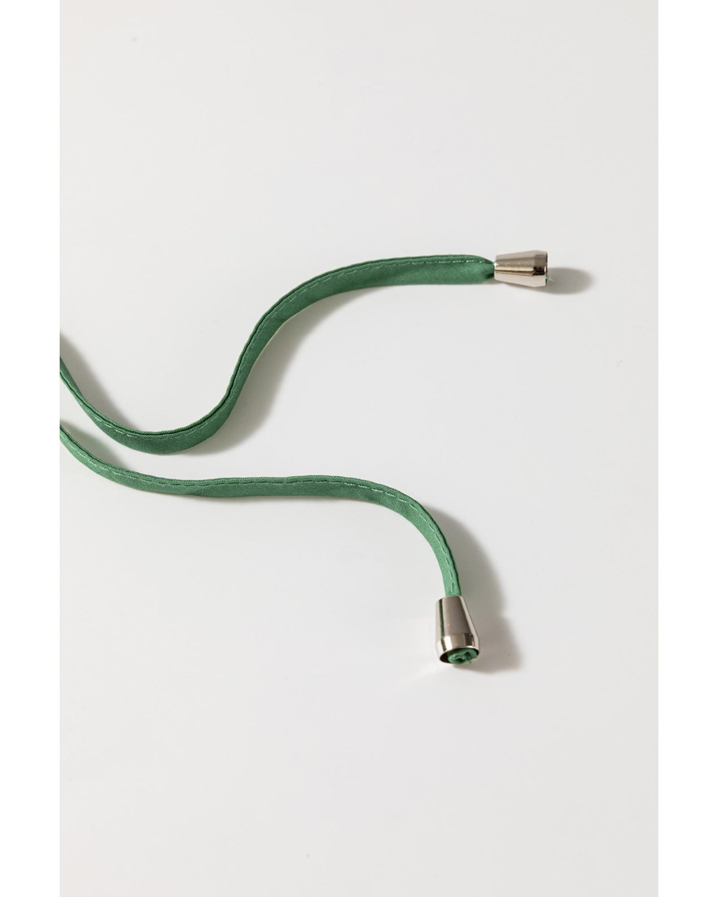 Mist Green Ric Rac Trim Tie Split Neck Short Sleeve Blouse - S