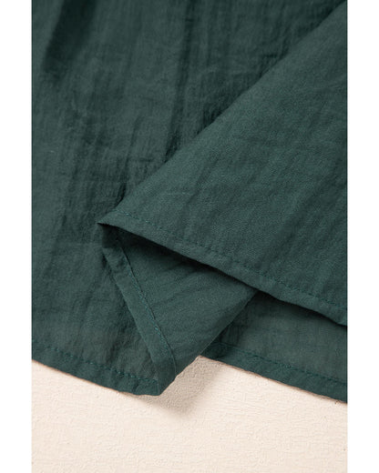 Skobeloff Frilled V Neck Ruffled Cap Sleeve Blouse - M