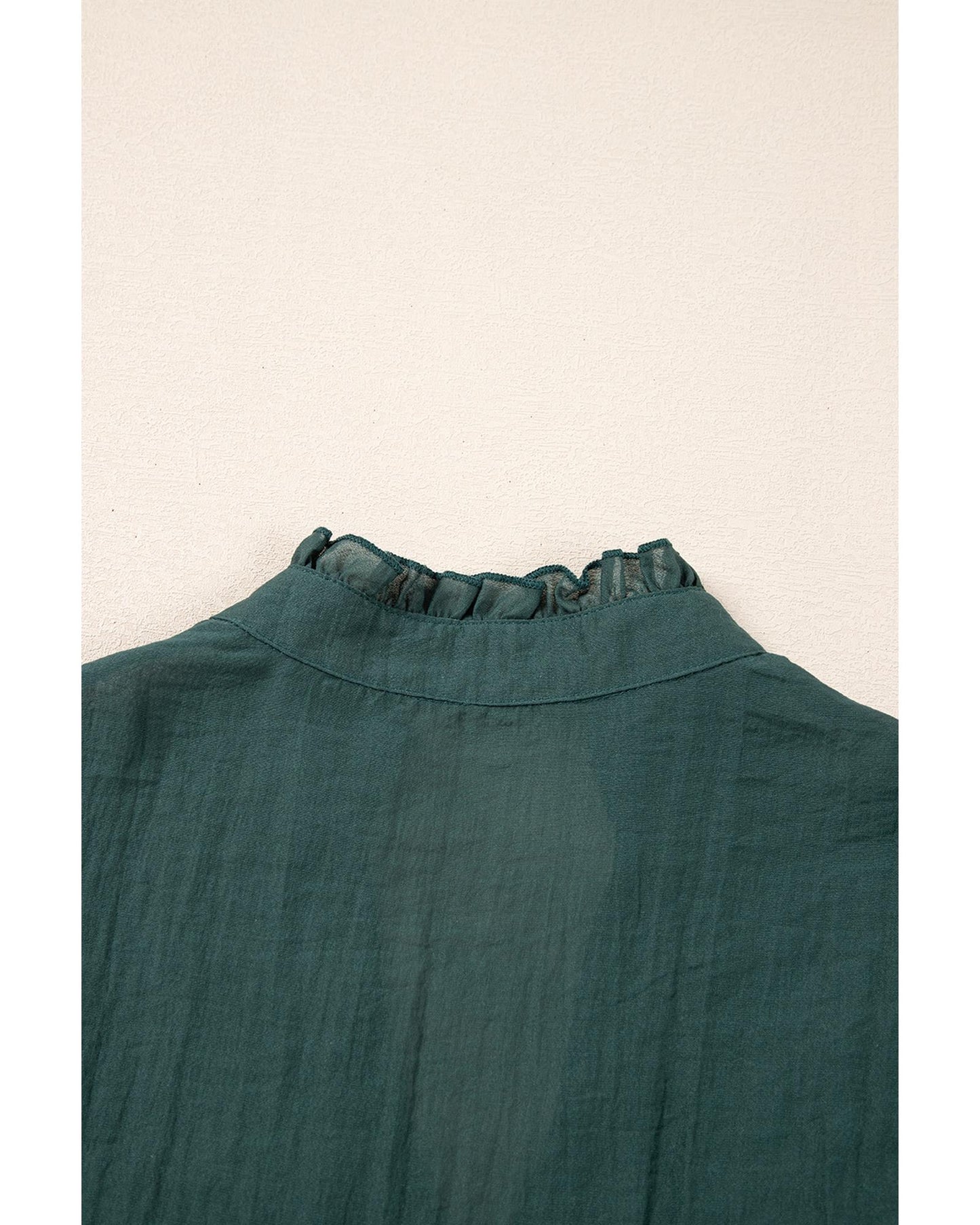 Skobeloff Frilled V Neck Ruffled Cap Sleeve Blouse - M