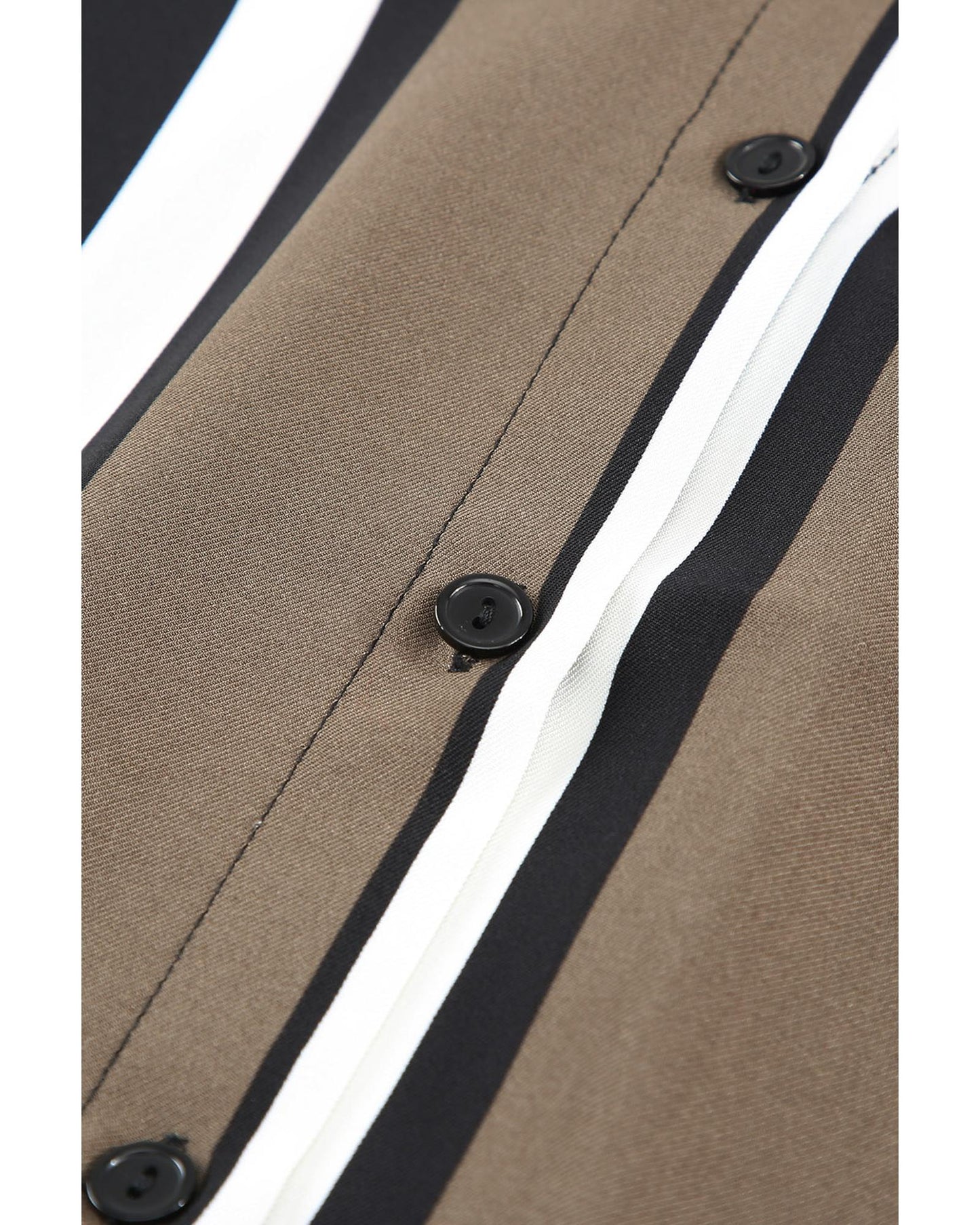 Black Brown Striped Modern Women Shirt - S