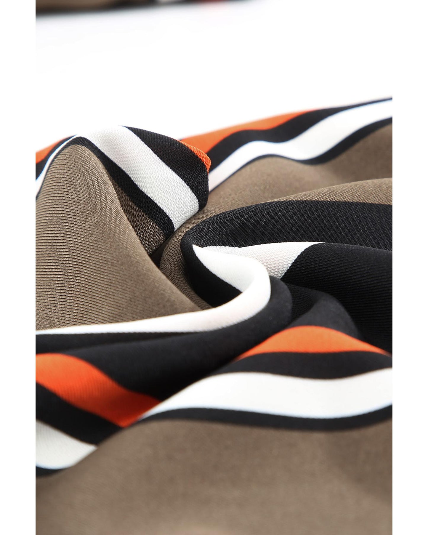 Black Brown Striped Modern Women Shirt - S