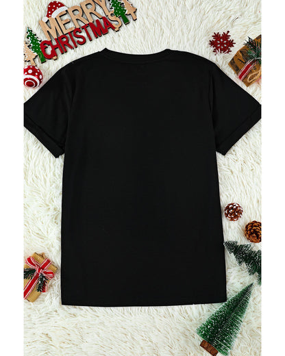 Azura Exchange Christmas Tree Pattern Graphic Tee - S