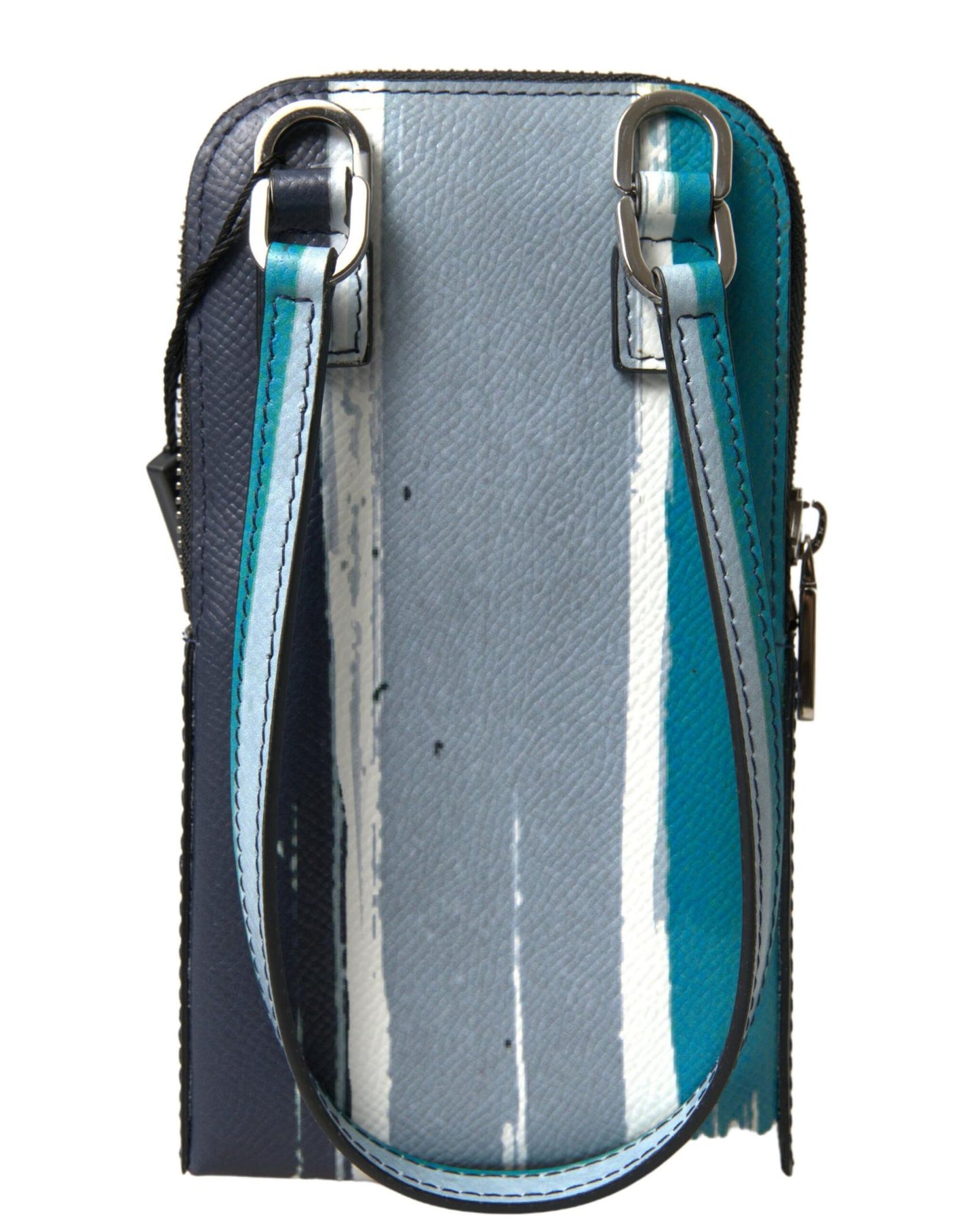 Dolce & Gabbana Men's Blue Leather  Purse Crossbody Sling Phone Bag - One Size