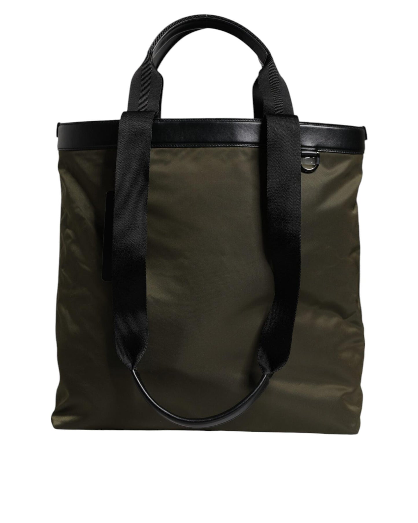 Dolce & Gabbana Men's Military Green Nylon Shoulder Strap Tote Bag - One Size