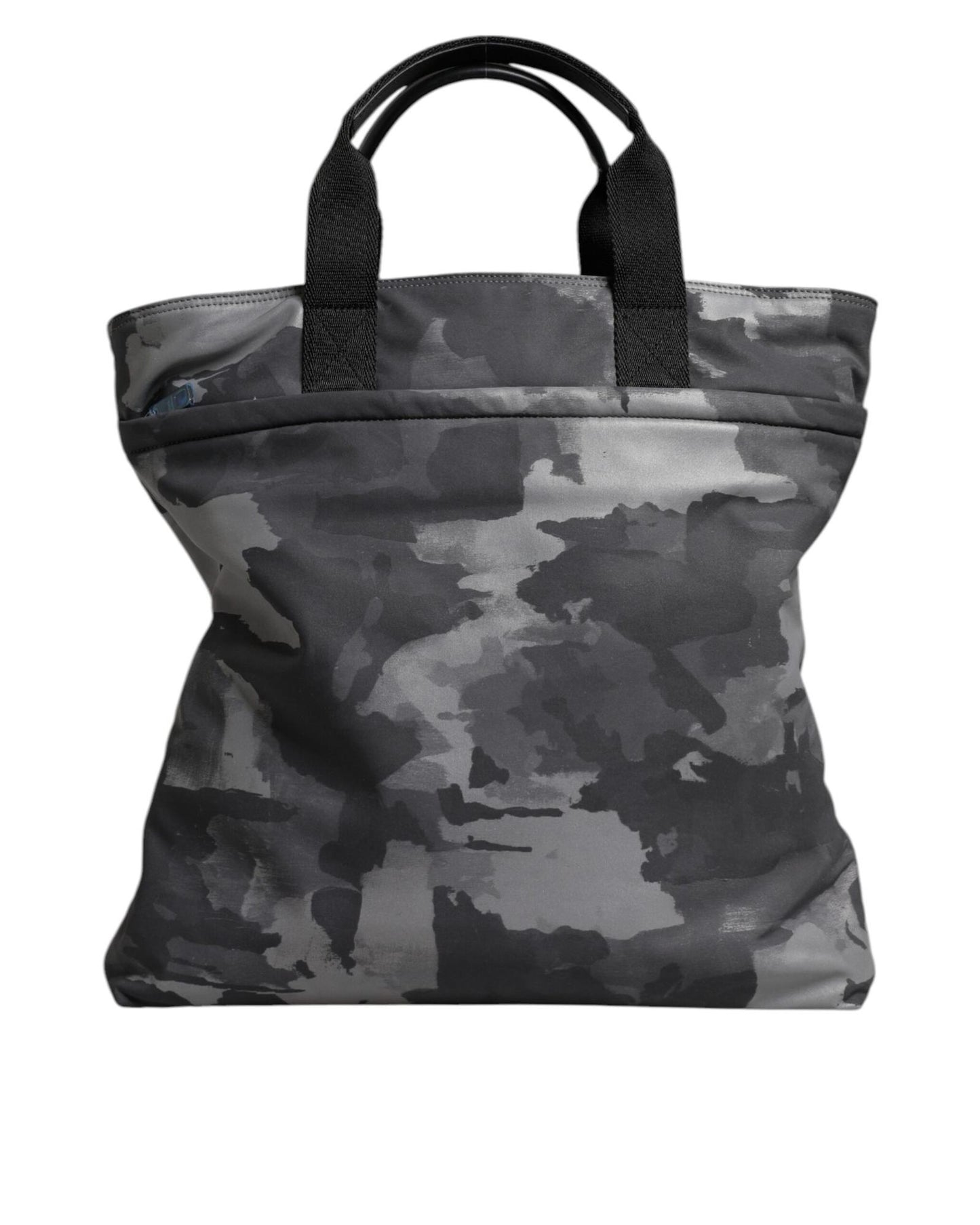 Dolce & Gabbana Men's Gray Camo Cotton Multiple Compartts Tote Bag - One Size
