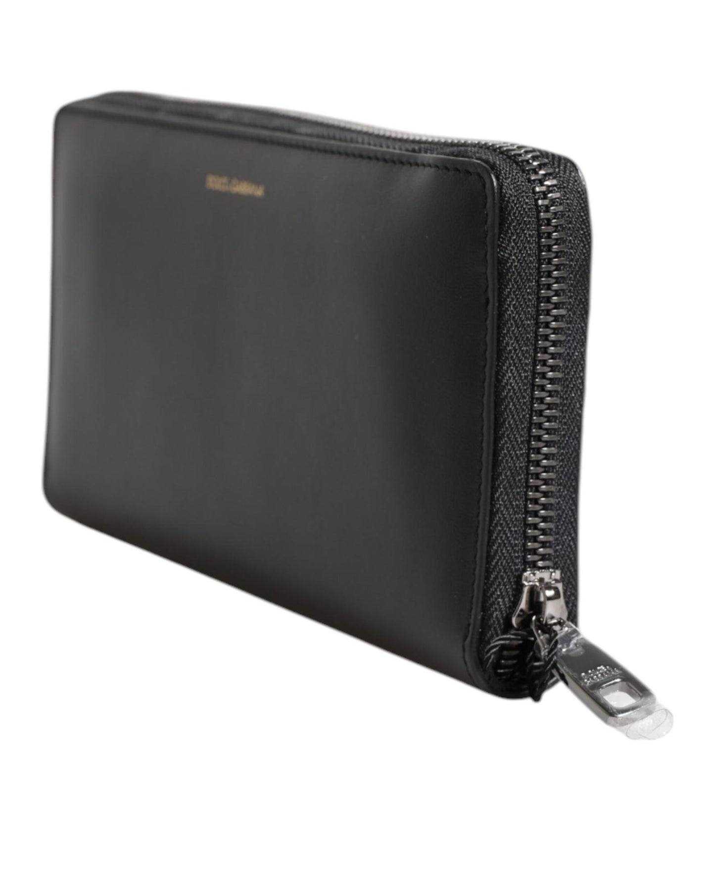 Dolce & Gabbana Men's Black Blue Exotic Leather Embossed Continental Wallet - One Size