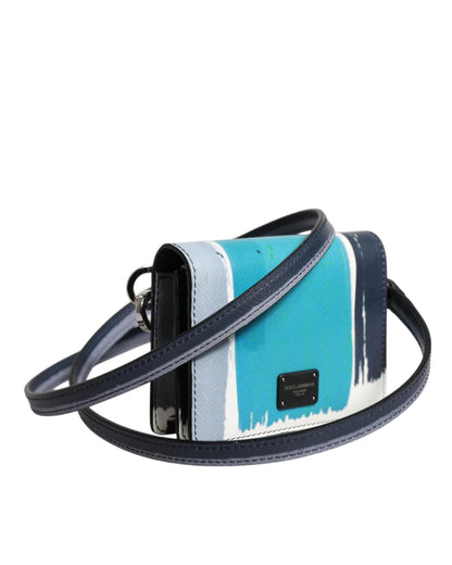 Dolce & Gabbana Men's Multicolor Leather DG Logo Bifold Card Holder Wallet - One Size