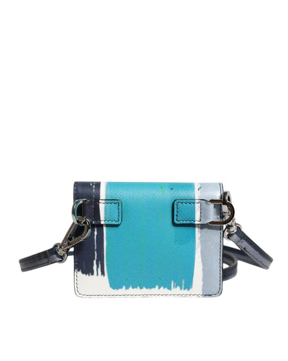 Dolce & Gabbana Men's Multicolor Leather DG Logo Bifold Card Holder Wallet - One Size