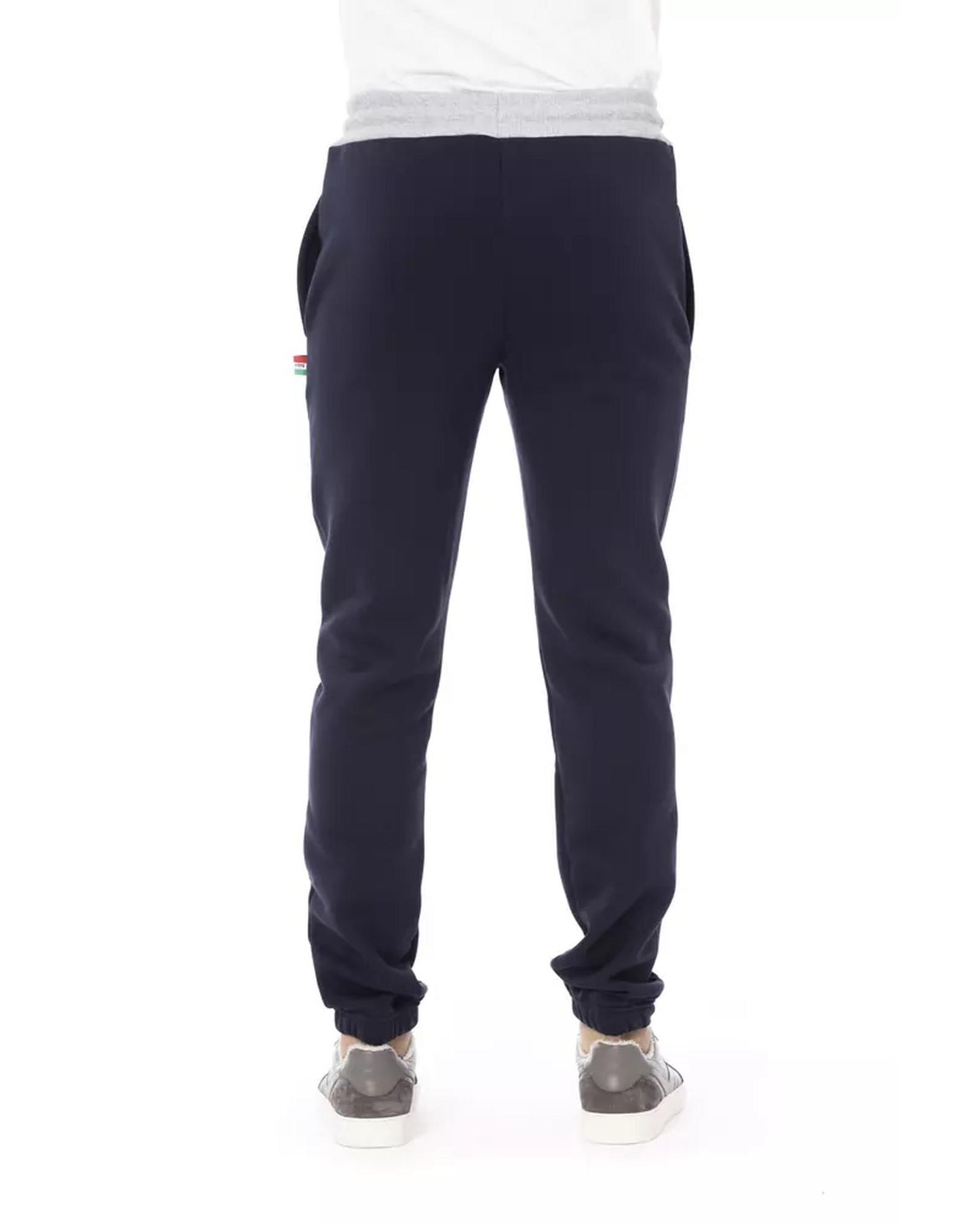 Lace Closure Fleece Sport Pants with Logo and Pockets M Men