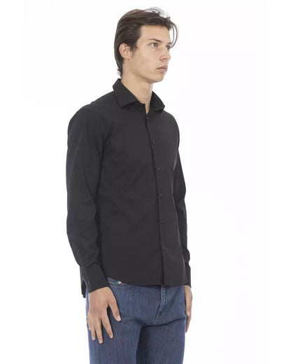 Baldinini Trend Men's Black Cotton Shirt - 44 IT