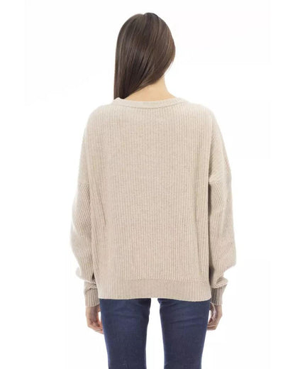 Baldinini Trend Women's Beige Wool Sweater - M