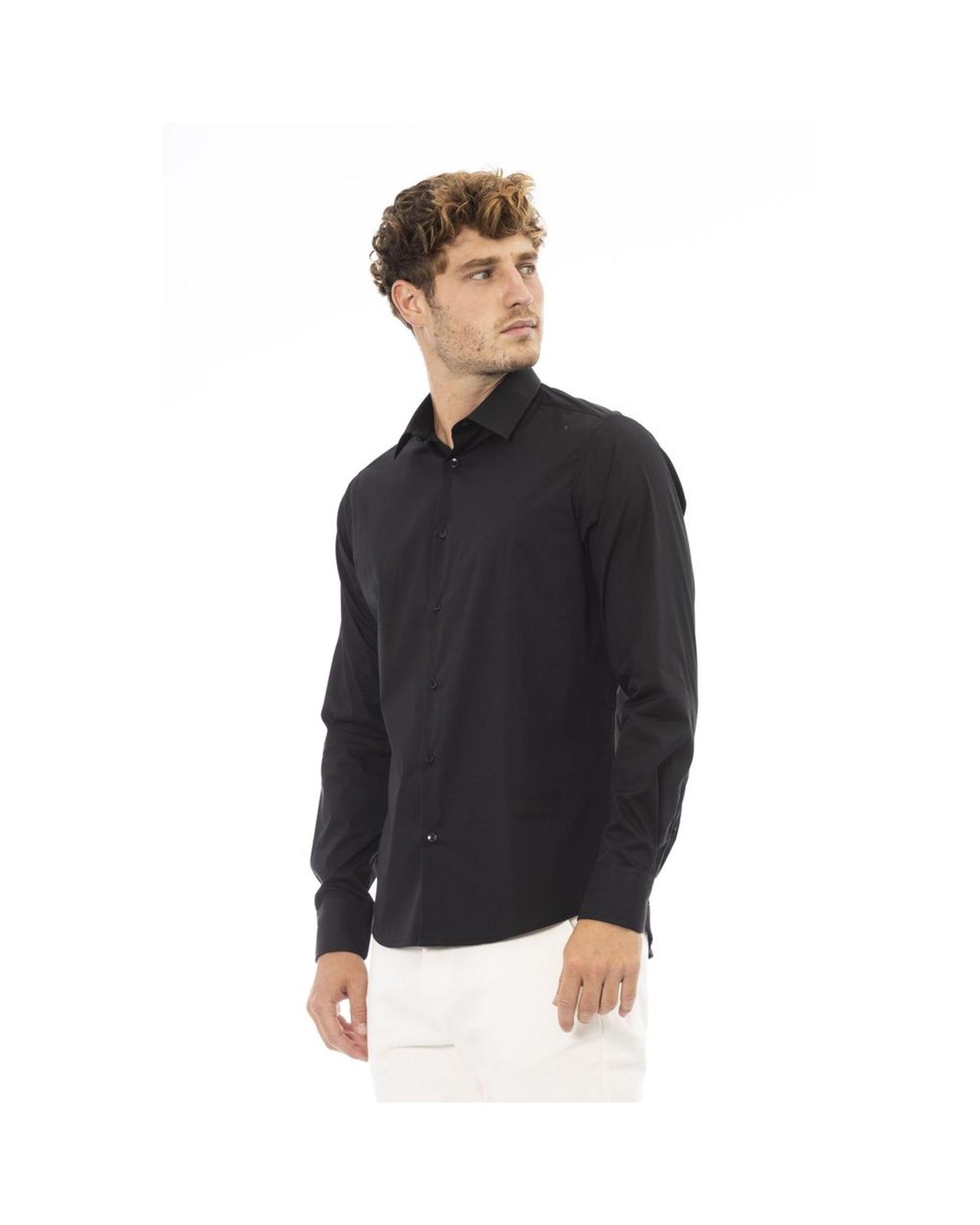 Baldinini Trend Men's Black Cotton Shirt - M