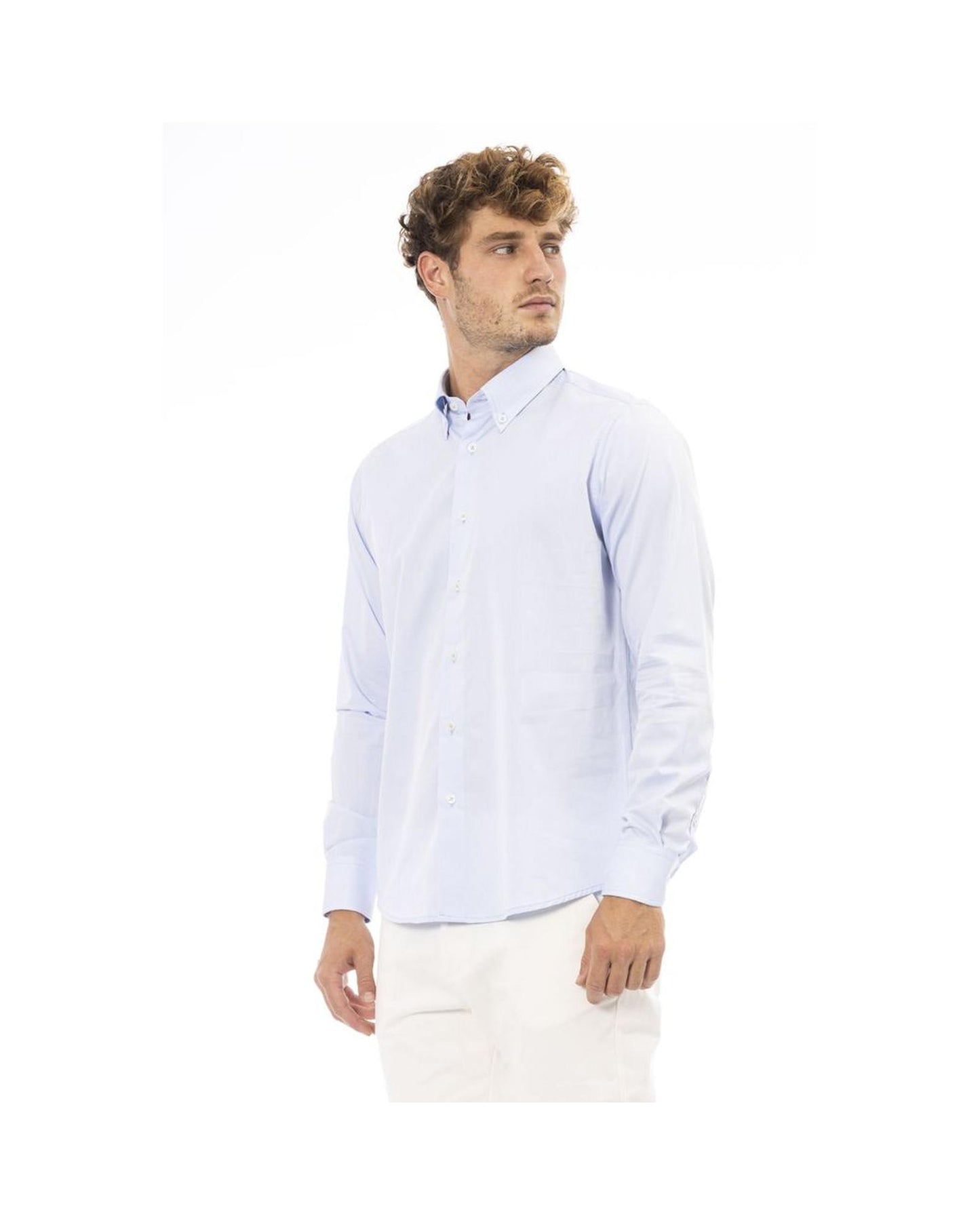 Baldinini Trend Men's Light Blue Cotton Shirt - M