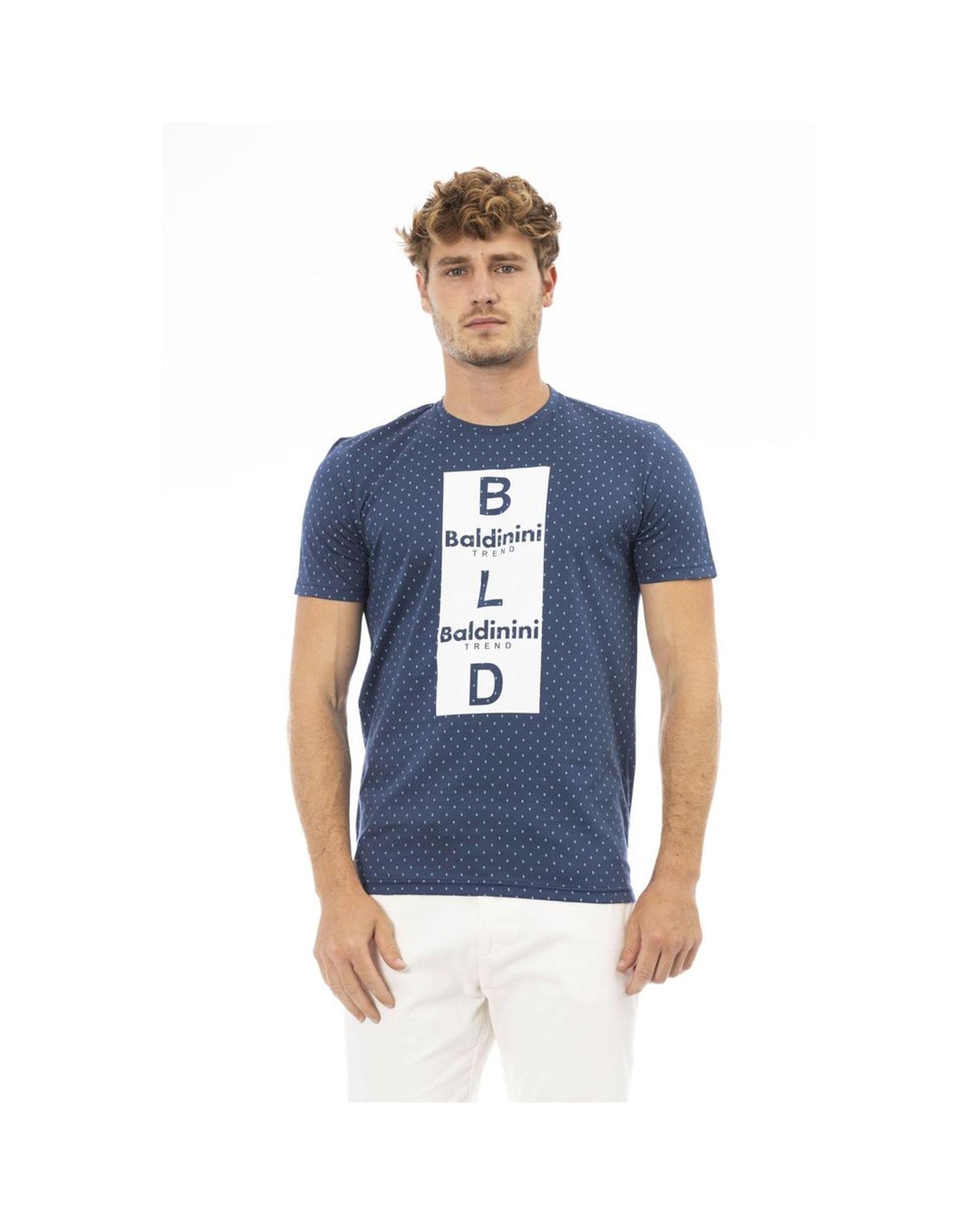 Baldinini Trend Men's Blue Cotton T-Shirt - L