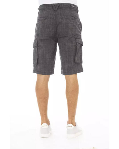 Cargo Shorts with Front Zipper and Button Closure W32 US Men