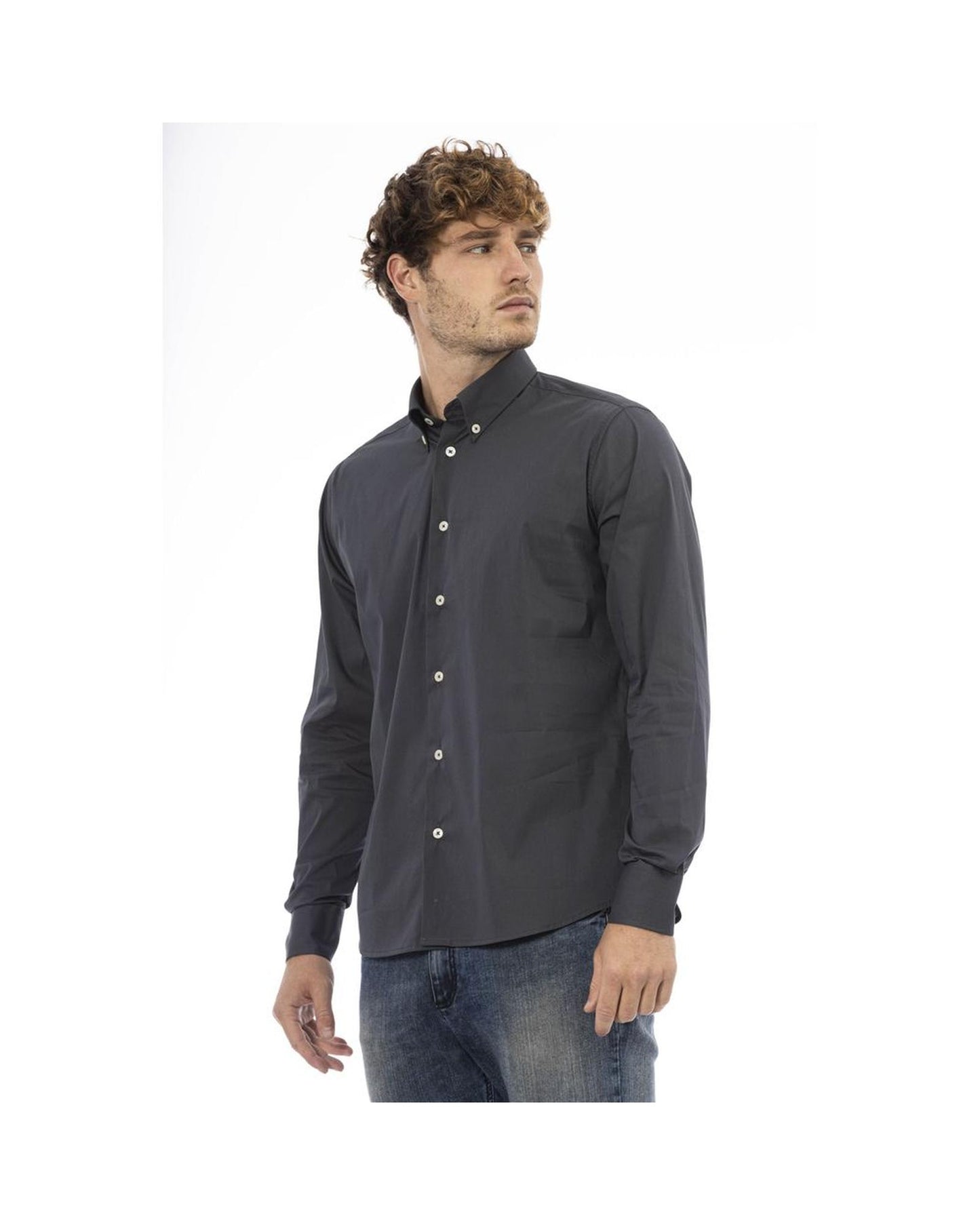 Baldinini Trend Men's Gray Cotton Shirt - M