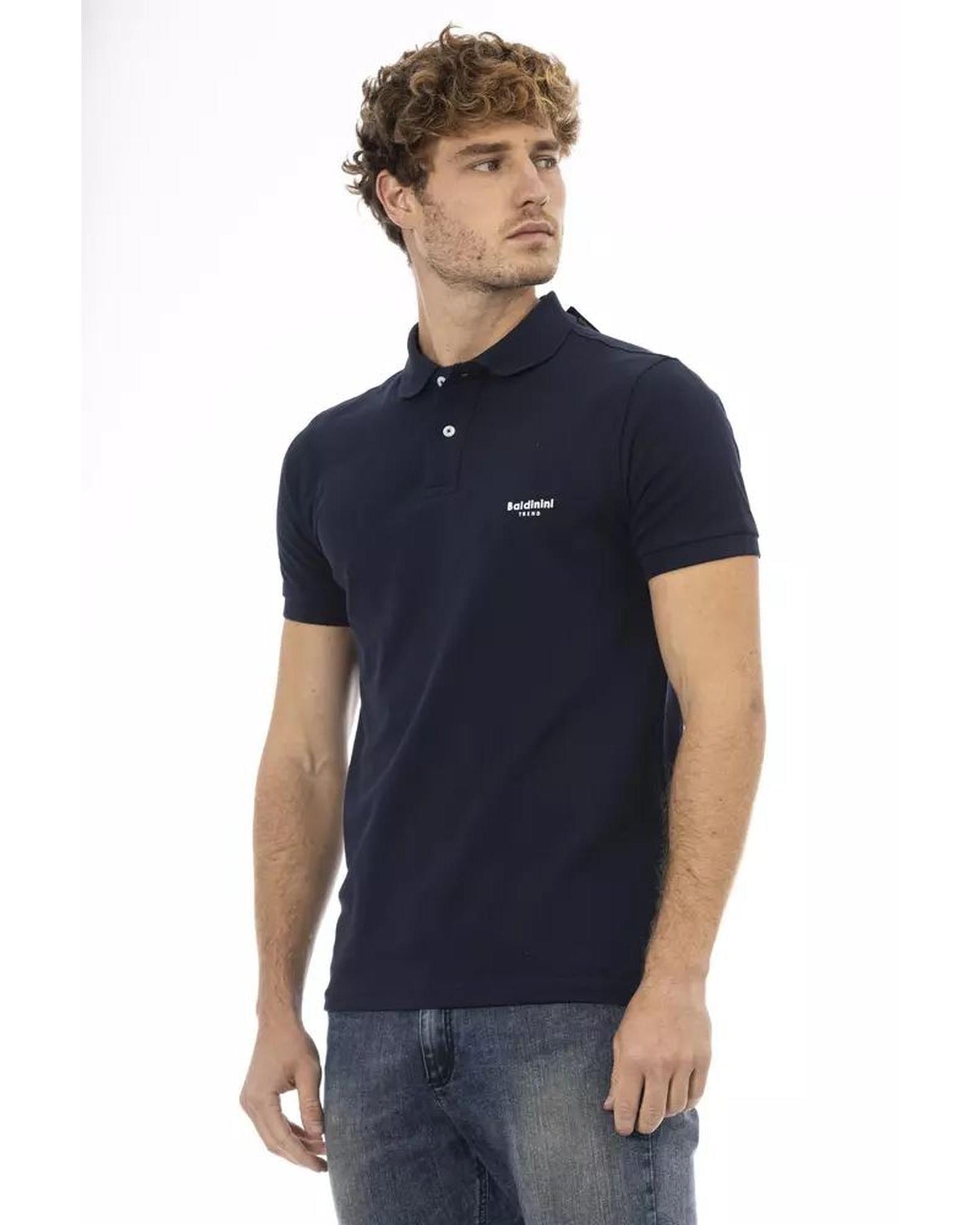 Baldinini Trend Men's Blue Cotton Polo Shirt - M