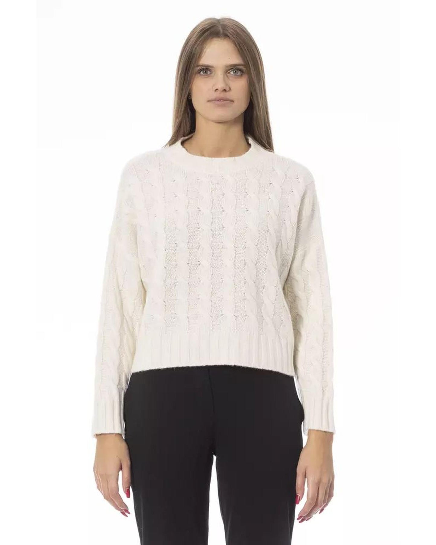 Baldinini Trend Women's Beige Wool Sweater - M