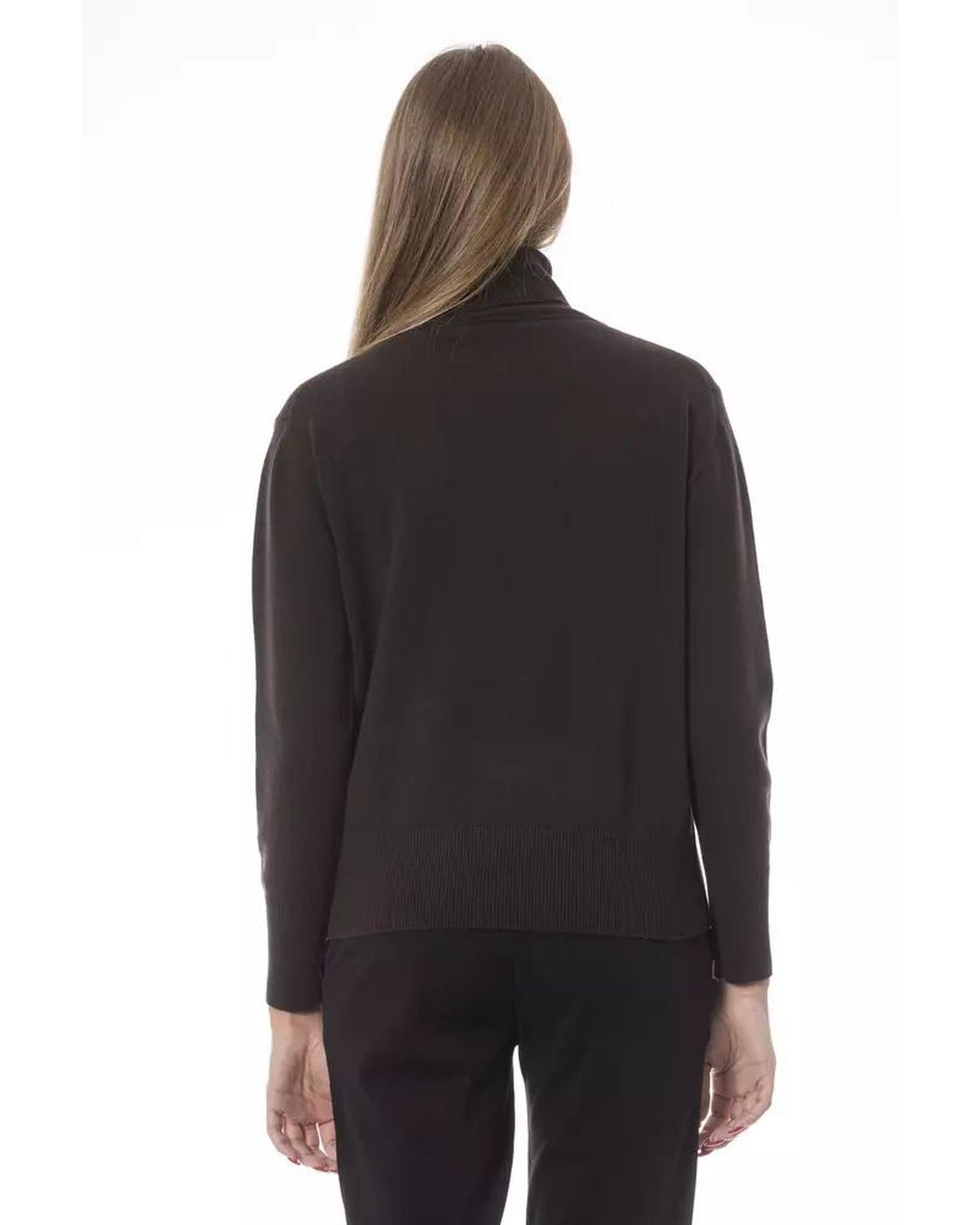 Baldinini Trend Women's Brown Wool Sweater - 40 IT