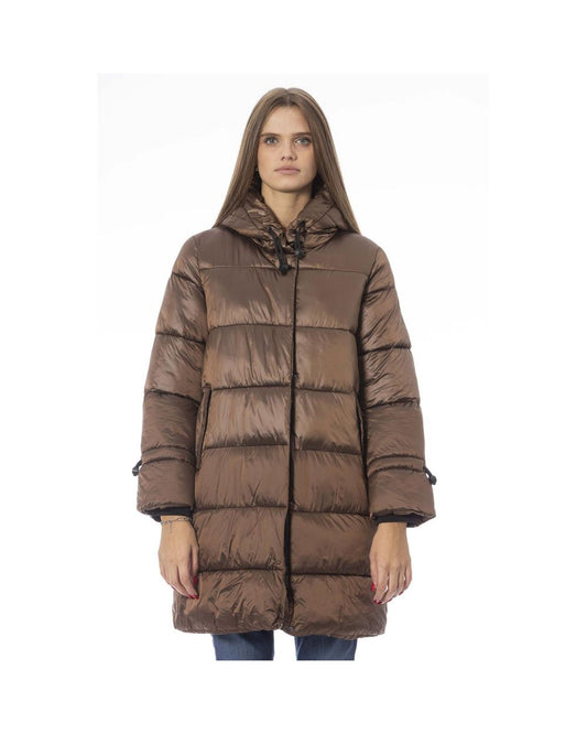 Baldinini Trend Women's Brown Nylon Jackets & Coat - M