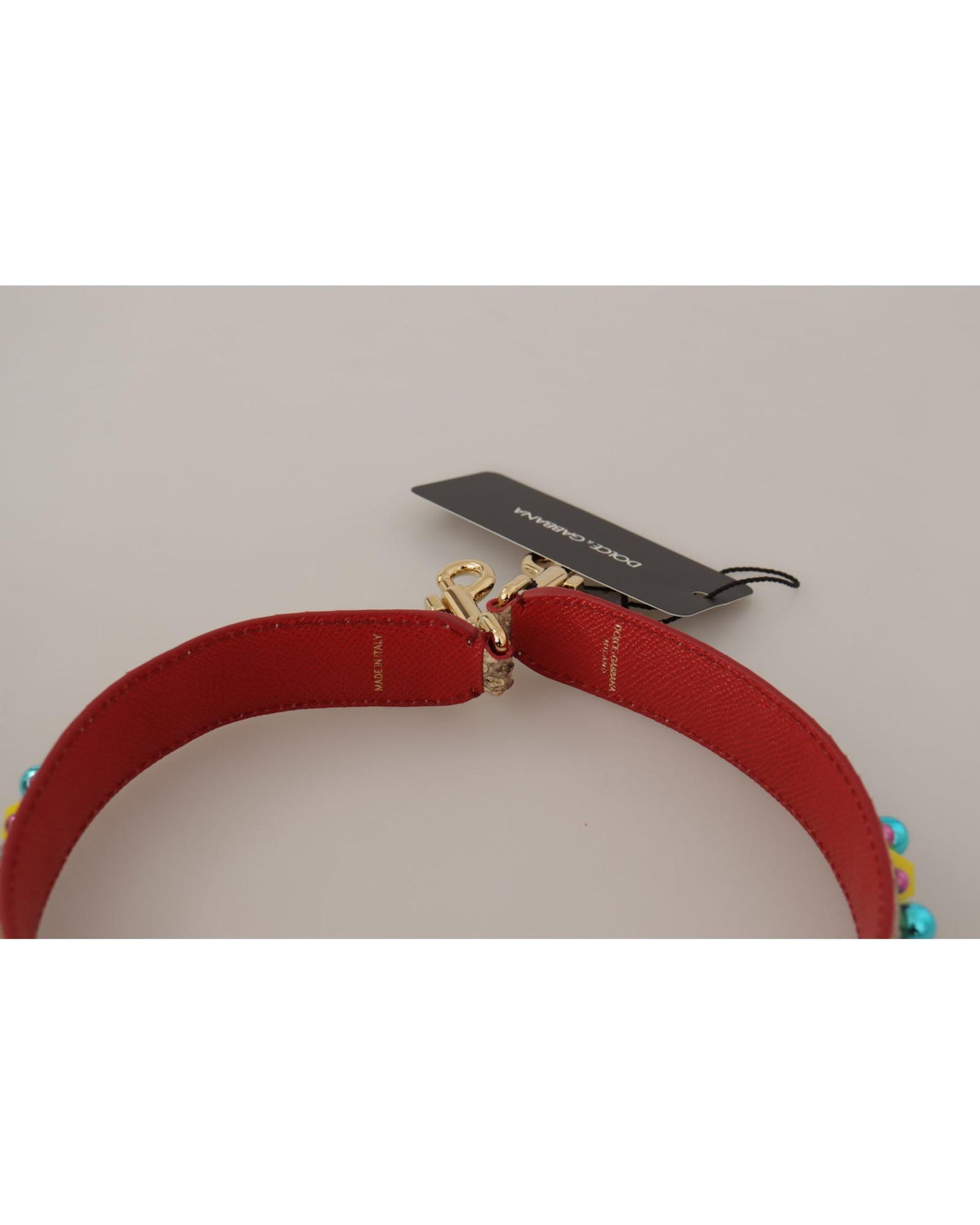 Dolce & Gabbana Women's Beige Python Leather Crystals Shoulder Strap - One Size