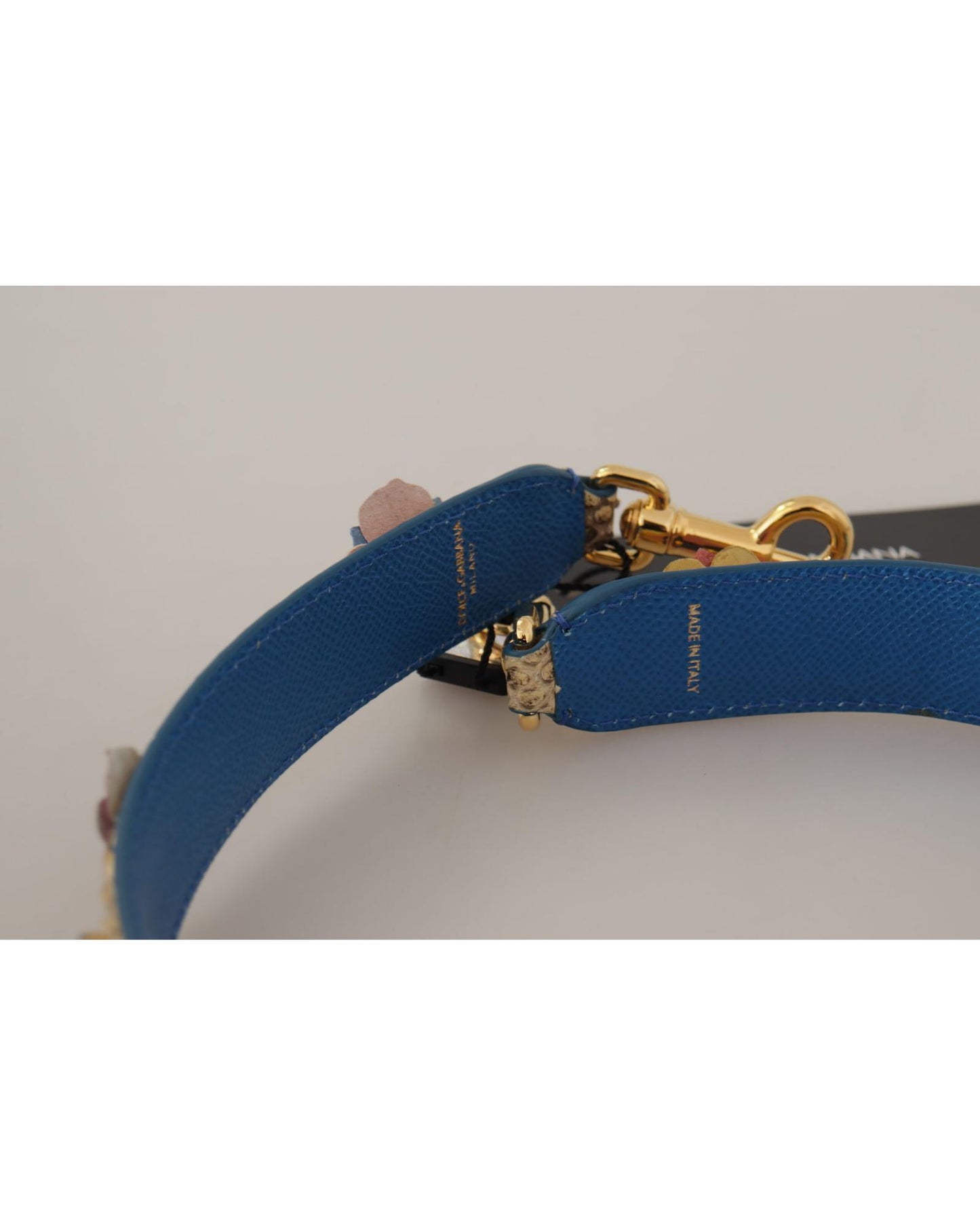 Dolce & Gabbana Women's Beige Python Leather Floral Studded Shoulder Strap - One Size