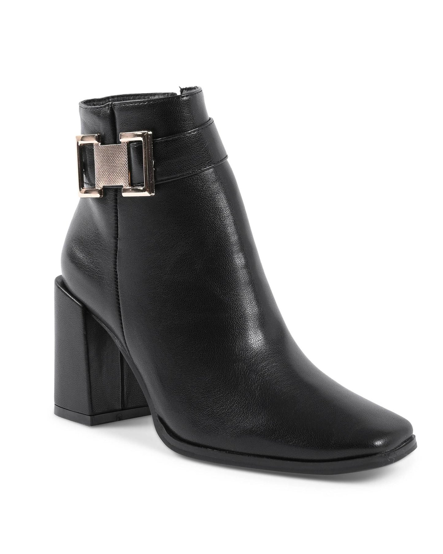 Synthetic Leather Ankle Boots with 9cm Heel - 36 EU