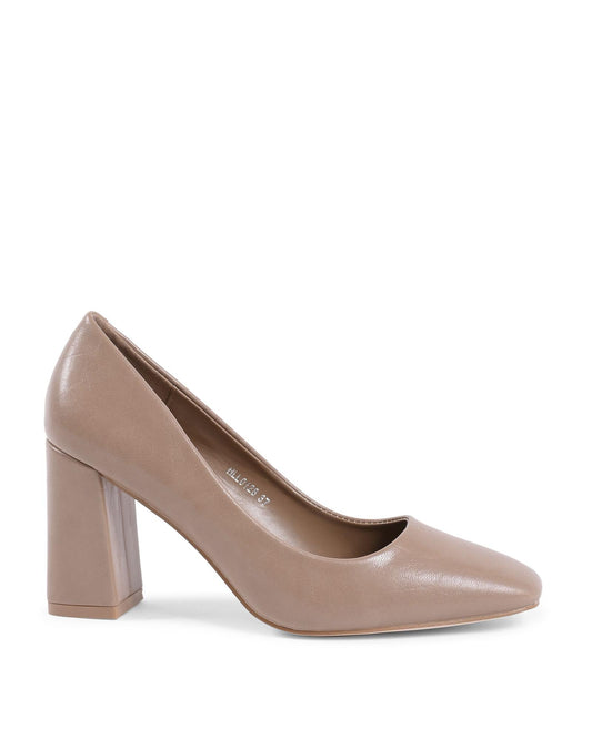 Synthetic Leather Pump with 8 cm Heel - 41 EU