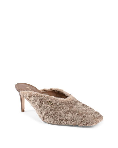 Plush Textured Mules with 5cm Heels - 37 EU