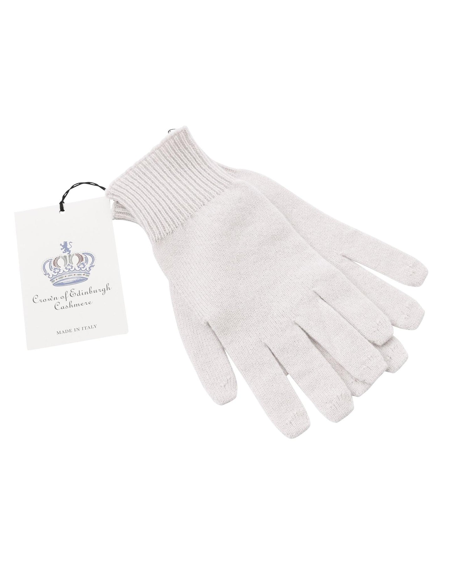 Crown of Edinburgh Cashmere Women's Luxury Cashmere Womens Short Gloves in Latte - M