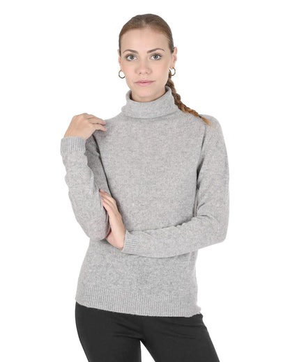 Cashmere Womens Turtleneck Sweater - Made in Italy - S