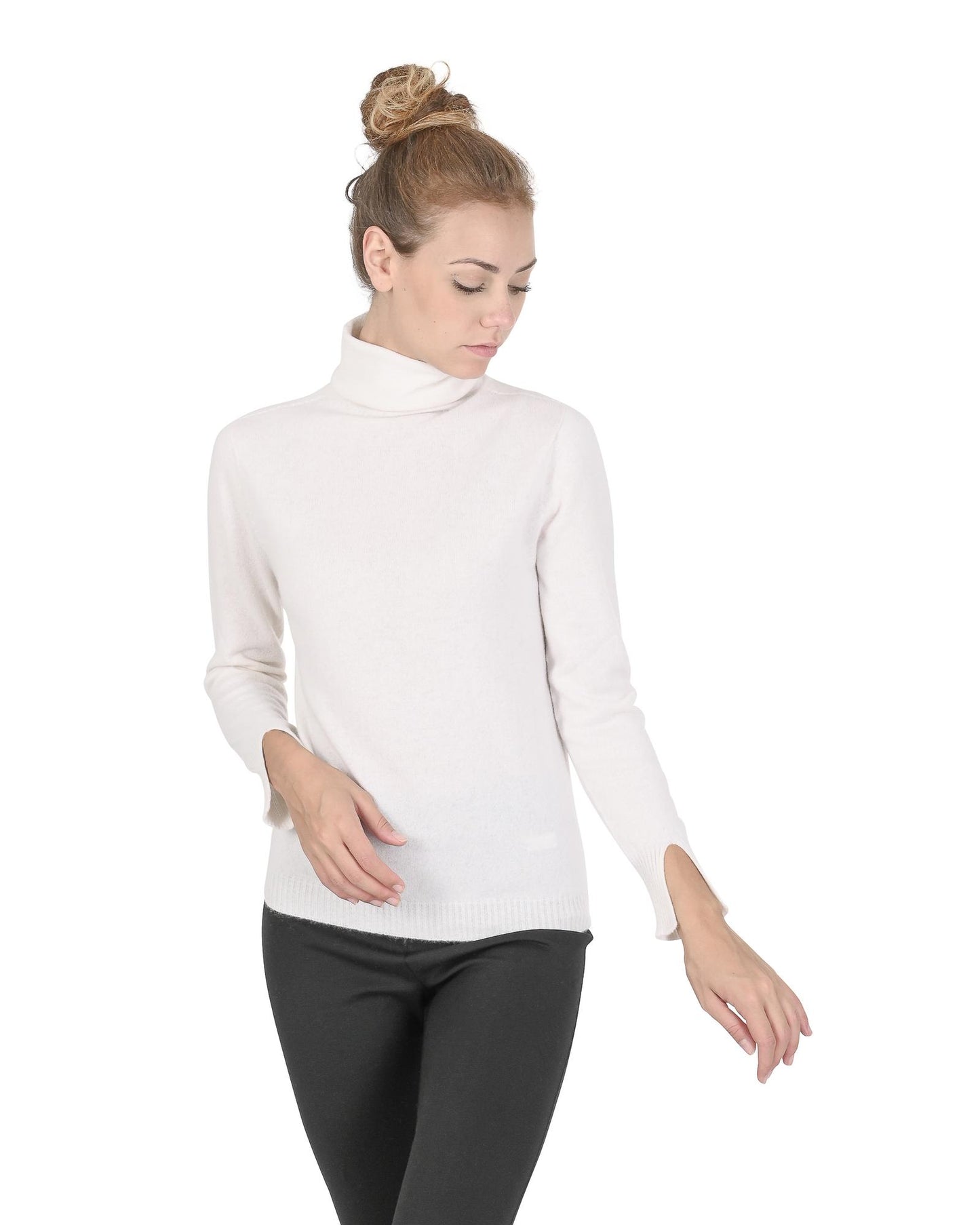 Premium Italian Cashmere Turtleneck Sweater - 38 EU