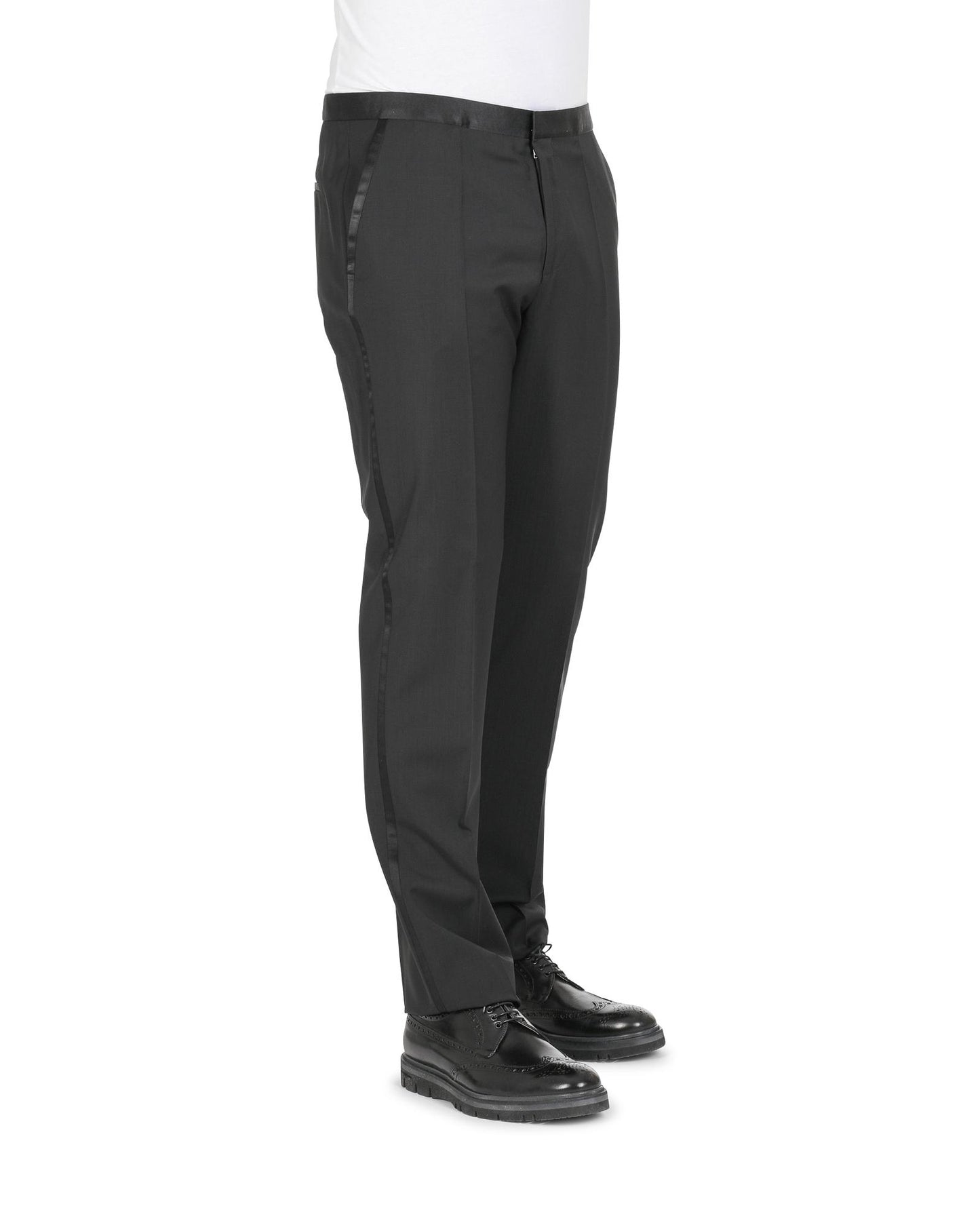 Hugo Boss Men's Black Wool Trousers in Black - 60 CN