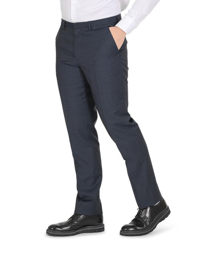 Hugo Boss Men's Dark Blue Virgin Wool Trousers in Dark blue - 106 cm