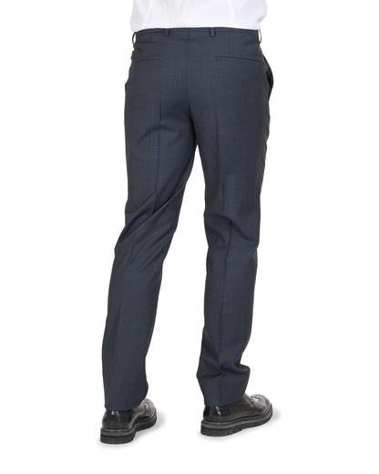 Hugo Boss Men's Dark Blue Virgin Wool Trousers in Dark blue - 106 cm