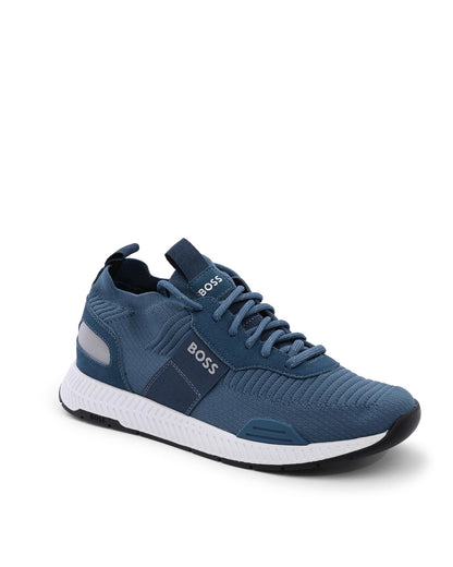 Hugo Boss Men's Turquoise Aqua Thermoplastic Sneaker in Turquoise - 46 EU