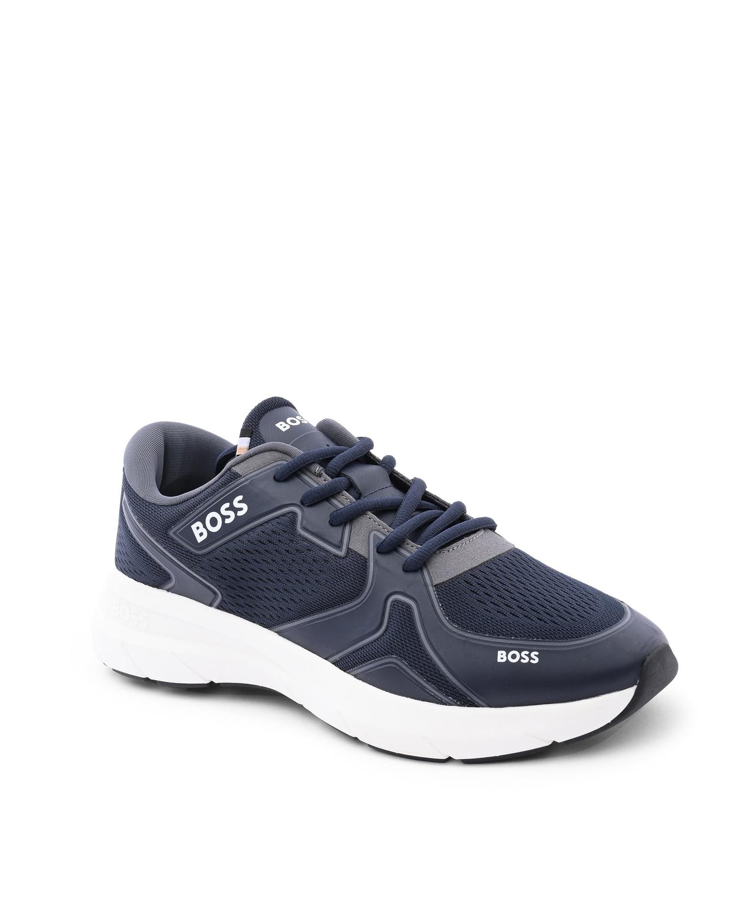 Hugo Boss Men's Blue Thermoplastic Sneakers with Ethylene Vinyl Acetate Sole in Dark blue - 42 EU