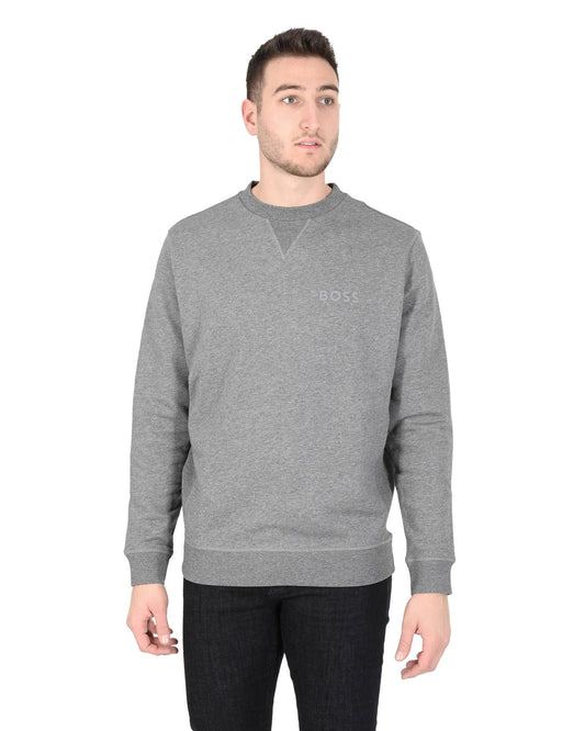 Hugo Boss Men's Grey Cotton-Polyester Sweatshirt in Grey - S