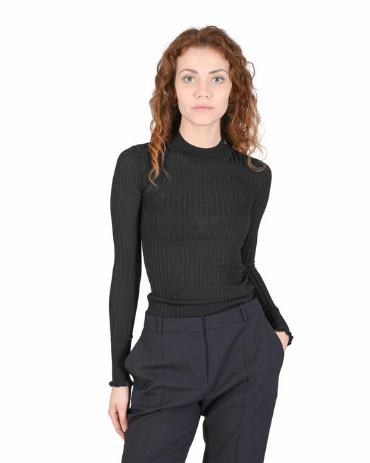 Hugo Boss Women's Black Knit Sweater in Black - S