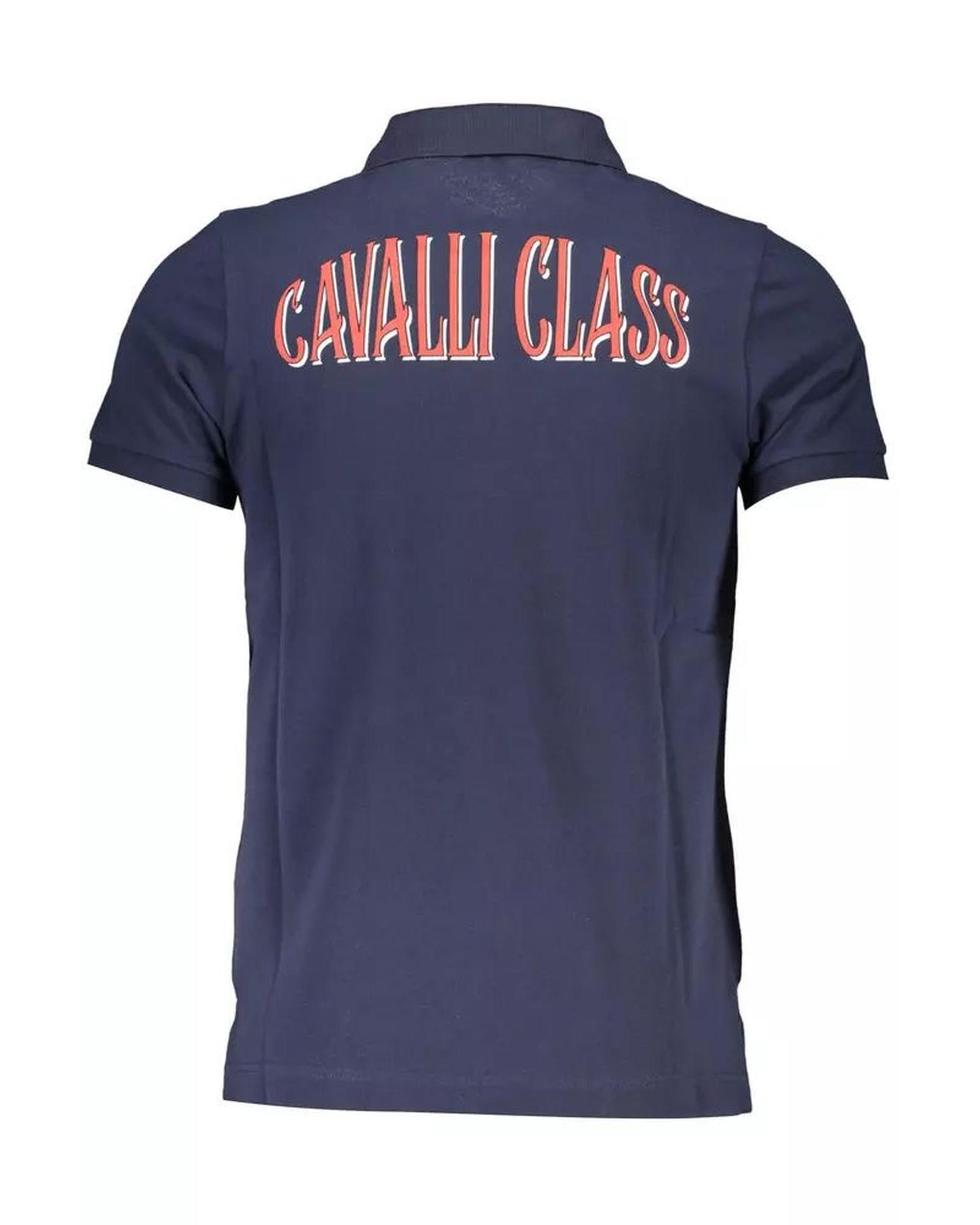 Cavalli Class Men's Blue Cotton Polo Shirt - XL