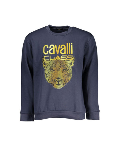 Cavalli Class Men's Blue Cotton Sweater - M