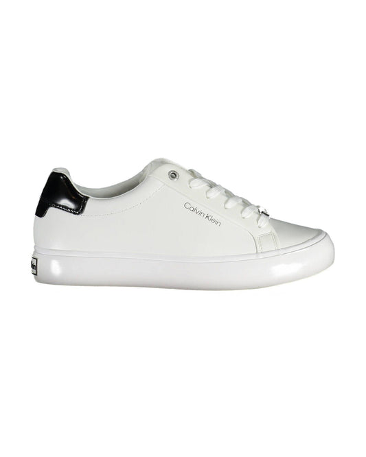 Calvin Klein Women's White Nylon Sneaker - 41 EU