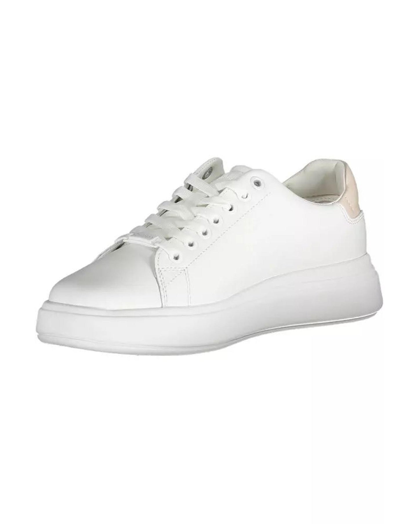 Calvin Klein Women's White Polyester Sneaker - 39 EU