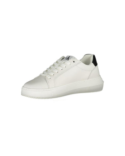 Calvin Klein Women's White Polyester Sneaker - 39 EU